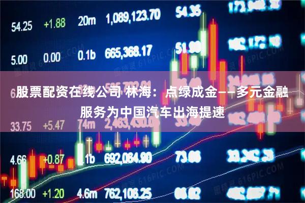 股票配资在线公司 林海：点绿成金——多元金融服务为中国汽车出海提速